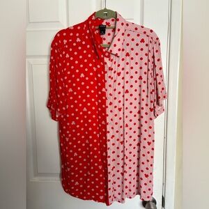 Disney Women’s Mickey print button down
